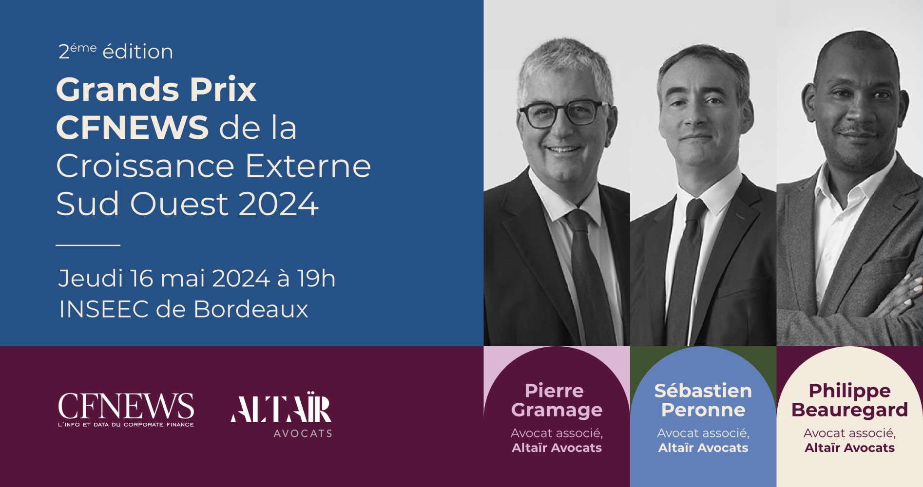 Altaïr Avocats is a partner in the 2nd edition of the CF NEWS Grands Prix de la Croissance Externe Sud-Ouest.
